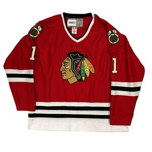 CCM Vintage Hockey‎ Glenn Hall Chicago Blackhawks Jersey Size 52 NHL Red
